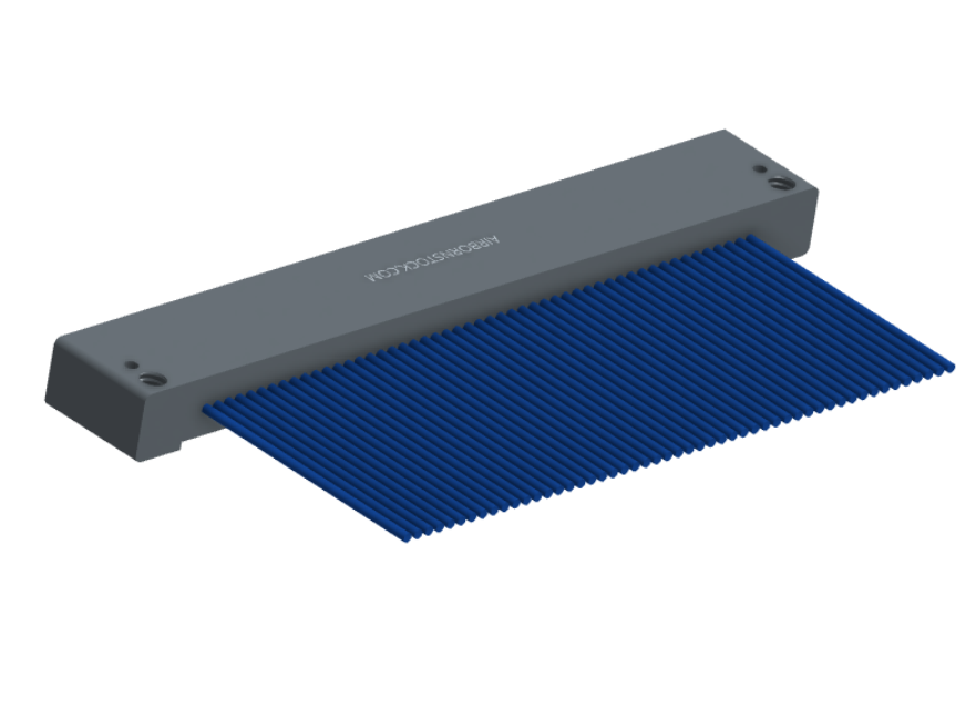 NM-142-051-261-00AA - Nano-miniature D-shaped I/O connector with mounting holes, 51 contacts, and no hardware.