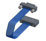 NM-1J3-009-PS1-JTAA - Nano-miniature D-shaped I/O jumper cable with 9 contacts and two turning jackscrews on the plug and two threaded holes on the receptacle.