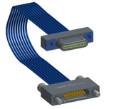 NM-1J2-009-PS1-TJAA - Nano-miniature D-shaped I/O jumper cable with 9 contacts and two threaded holes on the plug and two turning jackscrews on the receptacle.