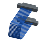 NM-1J3-015-PP1-00AA - Nano-miniature D-shaped I/O jumper cable with 15 contacts and no attachment hardware.