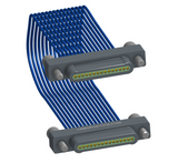 NM-1J3-015-PP1-JJAA - Nano-miniature D-shaped I/O jumper cable with 15 contacts and four turning jackscrews (2 per connector).