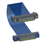 NM-1J3-015-PP1-JPAA - Nano-miniature D-shaped I/O jumper cable with 15 contacts and two turning jackscrews on one plug and two threaded holes on the other plug.