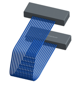 NM-1J2-015-SS1-00AA - Nano-miniature D-shaped I/O jumper cable with 15 contacts and no attachment hardware.