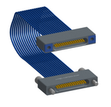 NM-1J2-015-SS1-JRAA - Nano-miniature D-shaped I/O jumper cable with 15 contacts and two turning jackscrews on one receptacle and two threaded holes on the other receptacle.