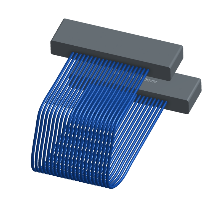 NM-1J2-021-SS1-00AA - Nano-miniature D-shaped I/O jumper cable with 21 contacts and no attachment hardware.