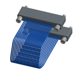 NM-1J3-021-SS1-JJAA - Nano-miniature D-shaped I/O jumper cable with 21 contacts and four turning jackscrews (2 per connector).