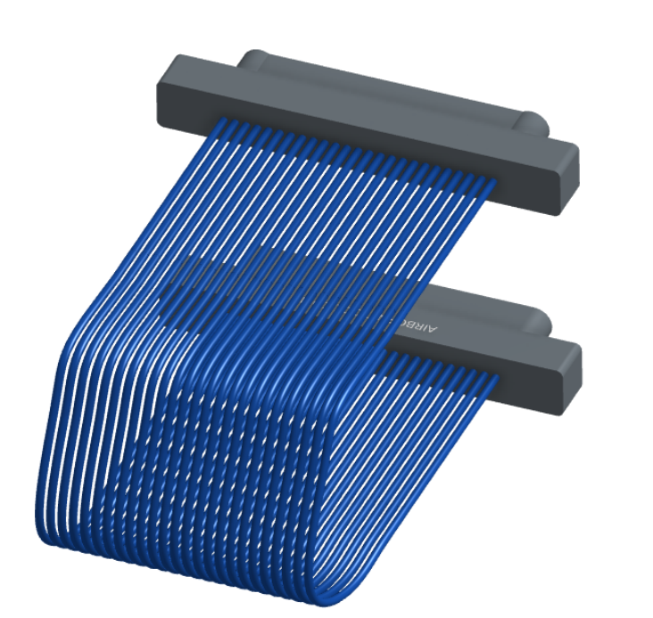 NM-1J2-025-PP1-00AA - Nano-miniature D-shaped I/O jumper cable with 25 contacts and no attachment hardware.