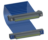 NM-1J4-025-PP1-JPAA - Nano-miniature D-shaped I/O jumper cable with 25 contacts and two turning jackscrews on one plug and two threaded holes on the other plug.