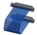 NM-1J3-025-PP1-TTAA - Nano-miniature D-shaped I/O jumper cable with 25 contacts and four threaded holes (2 per connector).
