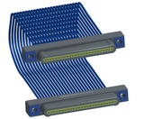 NM-1J3-025-PP1-TTAA - Nano-miniature D-shaped I/O jumper cable with 25 contacts and four threaded holes (2 per connector).