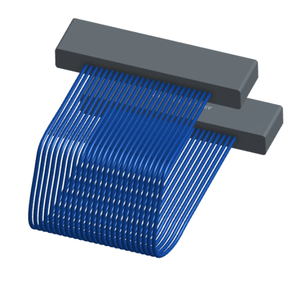 NM-1J2-025-SS1-00AA - Nano-miniature D-shaped I/O jumper cable with 25 contacts and no attachment hardware.