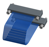NM-1J4-025-SS1-JJAA - Nano-miniature D-shaped I/O jumper cable with 25 contacts and four turning jackscrews (2 per connector).