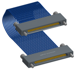 NM-1J4-025-SS1-JJAA - Nano-miniature D-shaped I/O jumper cable with 25 contacts and four turning jackscrews (2 per connector).