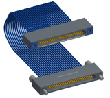 NM-1J3-025-SS1-JRAA - Nano-miniature D-shaped I/O jumper cable with 25 contacts and two turning jackscrews on one receptacle and two threaded holes on the other receptacle.