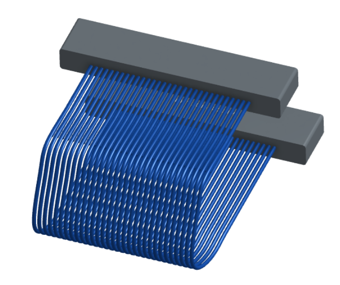 NM-1J2-031-SS1-00AA - Nano-miniature D-shaped I/O jumper cable with 31 contacts and no attachment hardware.