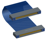 NM-1J3-031-SS1-TTAA - Nano-miniature D-shaped I/O jumper cable with 31 contacts and four threaded holes (2 per connector).
