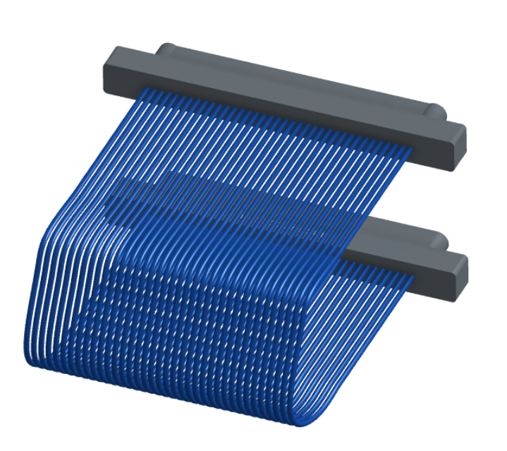 NM-1J3-037-PP1-00AA - Nano-miniature D-shaped I/O jumper cable with 37 contacts and no attachment hardware.