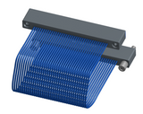 NM-1J2-037-SS1-JRAA - Nano-miniature D-shaped I/O jumper cable with 37 contacts and two turning jackscrews on one receptacle and two threaded holes on the other receptacle.