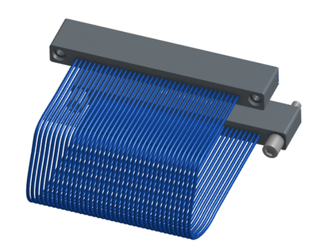 NM-1J5-037-SS1-JRAA - Nano-miniature D-shaped I/O jumper cable with 37 contacts and two turning jackscrews on one receptacle and two threaded holes on the other receptacle.