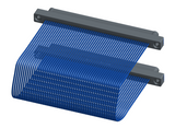 NM-1J5-051-PP1-TTAA - Nano-miniature D-shaped I/O jumper cable with 51 contacts and four threaded holes (2 per connector).