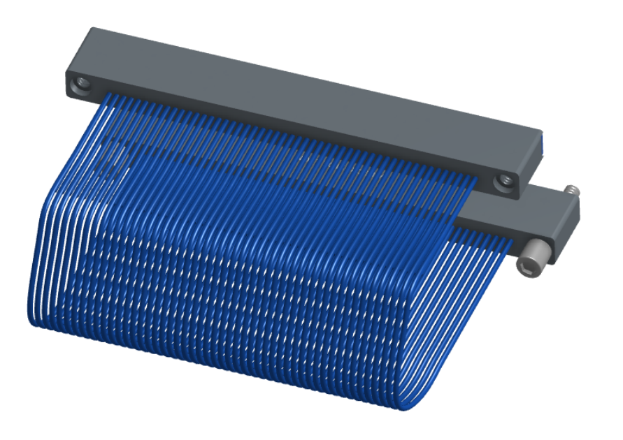 NM-1J5-051-SS1-JRAA - Nano-miniature D-shaped I/O jumper cable with 51 contacts and two turning jackscrews on one receptacle and two threaded holes on the other receptacle.