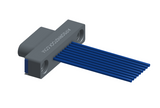 NM-112-009-161-THAA - Nano-miniature D-shaped I/O connector with 9 contacts and threaded holes for attachment hardware.