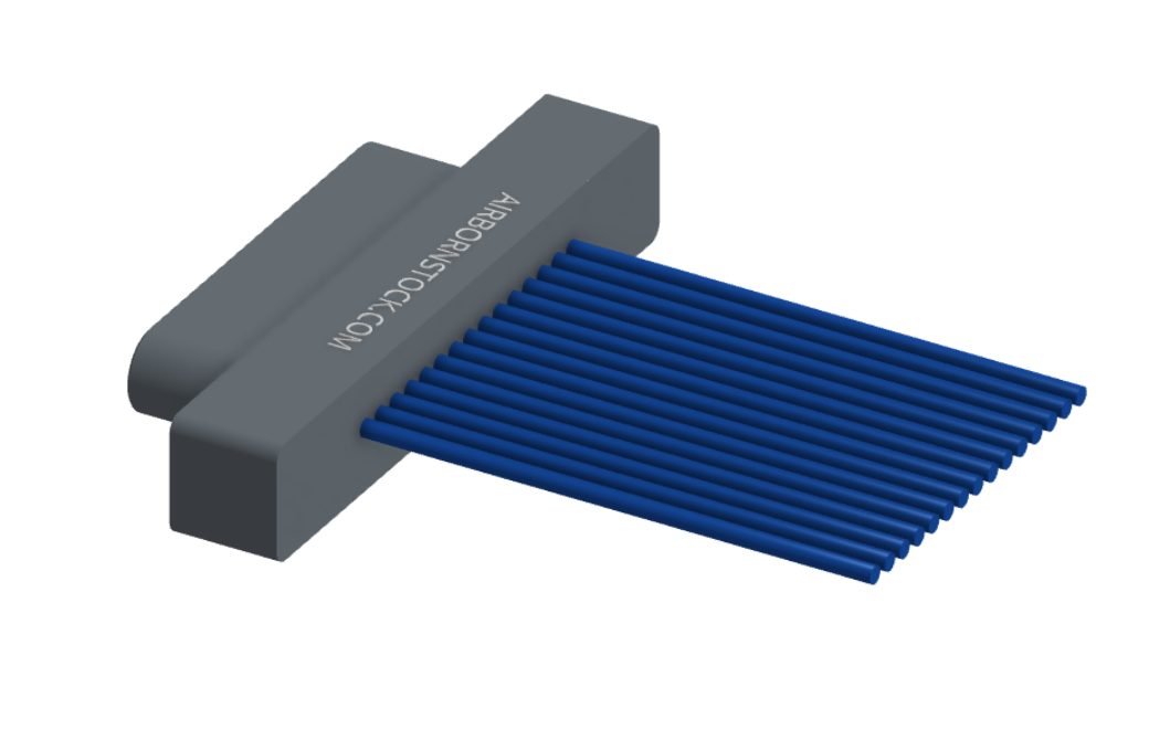 NM-113-015-161-00AA - Nano-miniature D-shaped I/O connector with 15 contacts and no attachment hardware. (Plug)