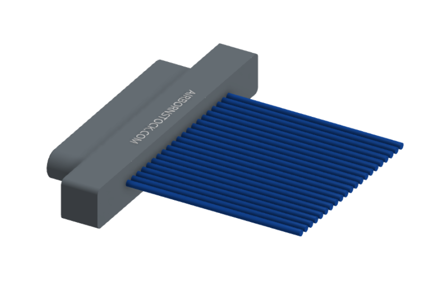 NM-112-021-161-00AA - Nano-miniature D-shaped I/O connector with 21 contacts and no attachment hardware. (Plug)