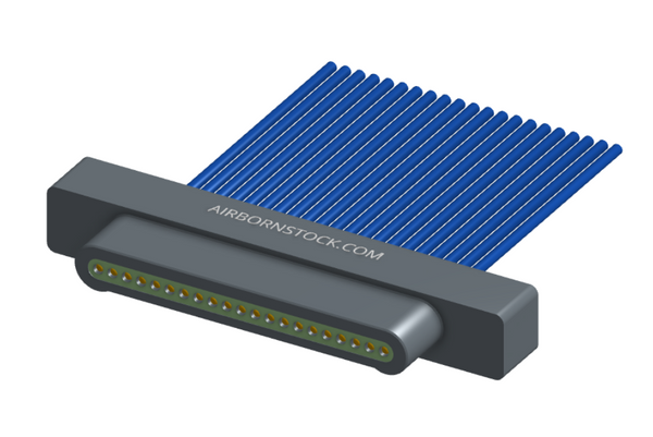 NM-112-021-161-00AA - Nano-miniature D-shaped I/O connector with 21 contacts and no attachment hardware. (Plug)