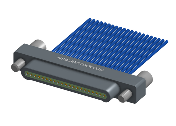 NM-112-021-161-JCAA - Nano-miniature D-shaped I/O connector with 21 contacts and captivated turning jackscrew hardware. (Plug)