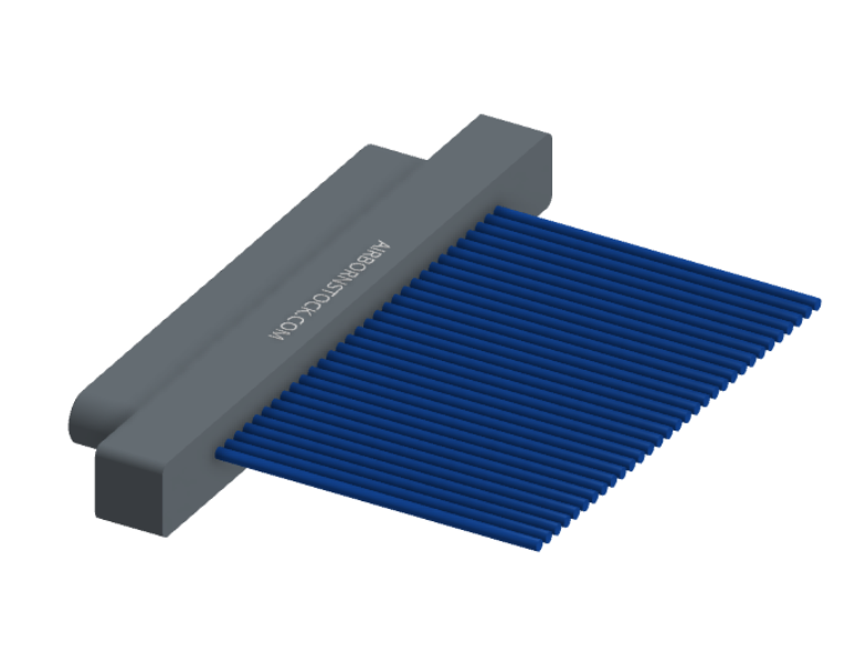 NM-112-031-161-00AA - Nano-miniature D-shaped I/O connector with 31 contacts and no attachment hardware. (Plug)