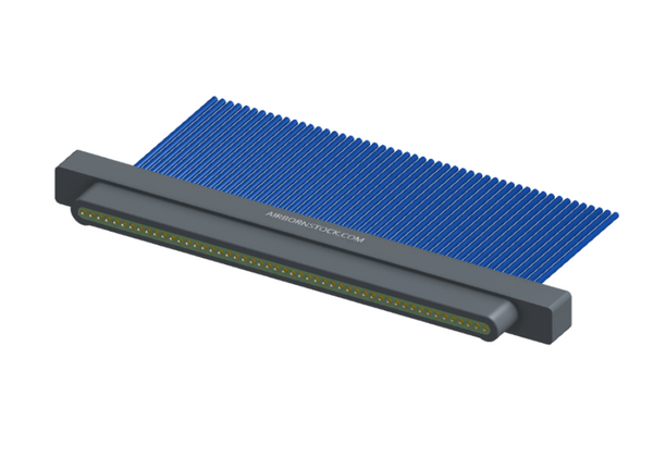 NM-112-051-161-00AA - Nano-miniature D-shaped I/O connector with 51 contacts and no attachment hardware. (Plug)