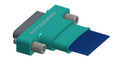 NM-153-015-161-JCAA - Nano-miniature D-shaped I/O connector with factory installed backshell and with 15 contacts and captivated turning jackscrew hardware. (Plug)
