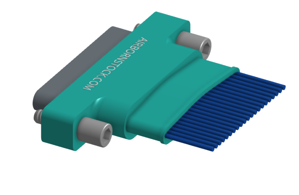 NM-152-021-161-JCAA - Nano-miniature D-shaped I/O connector with factory installed backshell and with 21 contacts and captivated turning jackscrew hardware. (Plug)