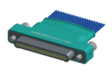 NM-152-021-161-JCAA - Nano-miniature D-shaped I/O connector with factory installed backshell and with 21 contacts and captivated turning jackscrew hardware. (Plug)
