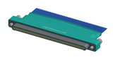 NM-152-051-161-JCAA - Nano-miniature D-shaped I/O connector with factory installed backshell and with 51 contacts and captivated turning jackscrew hardware. (Plug)