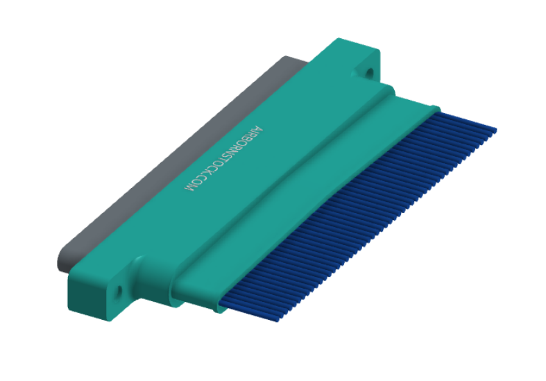 NM-153-015-161-THAA - Nano-miniature D-shaped I/O connector with factory installed backshell and with 15 contacts and threaded holes for attachment hardware.