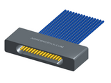 NM-122-015-261-00AA - Nano-miniature D-shaped I/O connector with 15 contacts and captivated turning jackscrew hardware.