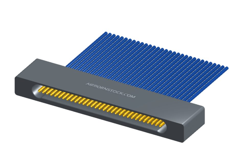 NM-124-031-261-00AA - Nano-miniature D-shaped I/O connector with 31 contacts and captivated turning jackscrew hardware.