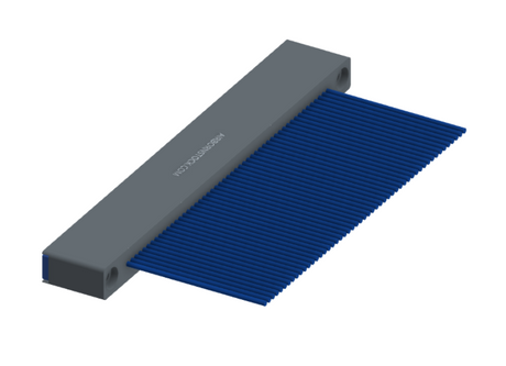 NM-122-051-261-THAA - Nano-miniature D-shaped I/O connector with 51 contacts and threaded holes for attachment hardware.