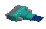NM-162-009-261-JCAA - Nano-miniature D-shaped I/O connector with factory installed backshell and with 9 contacts and captivated turning jackscrew hardware.