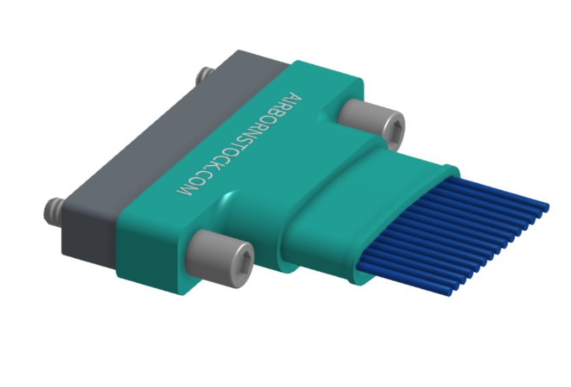 NM-162-015-261-JCAA - Nano-miniature D-shaped I/O connector with factory installed backshell and with 15 contacts and captivated turning jackscrew hardware.