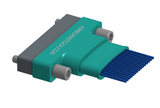NM-162-015-261-JCAA - Nano-miniature D-shaped I/O connector with factory installed backshell and with 15 contacts and captivated turning jackscrew hardware.