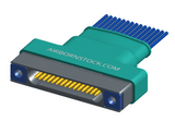 NM-162-015-261-THAA - Nano-miniature D-shaped I/O connector with factory installed backshell and with 15 contacts and threaded holes for attachment hardware.