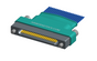 NM-162-021-261-JCAA - Nano-miniature D-shaped I/O connector with factory installed backshell and with 21 contacts and captivated turning jackscrew hardware.
