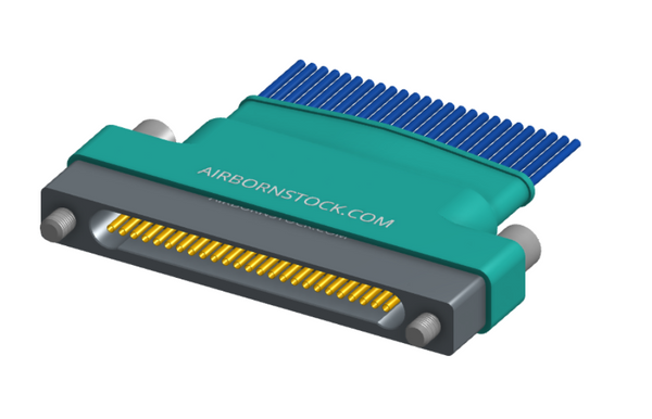 NM-162-025-261-JCAA - Nano-miniature D-shaped I/O connector with factory installed backshell and with 25 contacts and captivated turning jackscrew hardware.