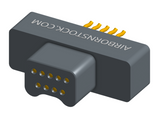 NM-212-009-125-0000 - Nano-miniature D-shaped straddle mount flex circuit board mount connector, 2 rows with 9 contacts, and no hardware. (Plug)