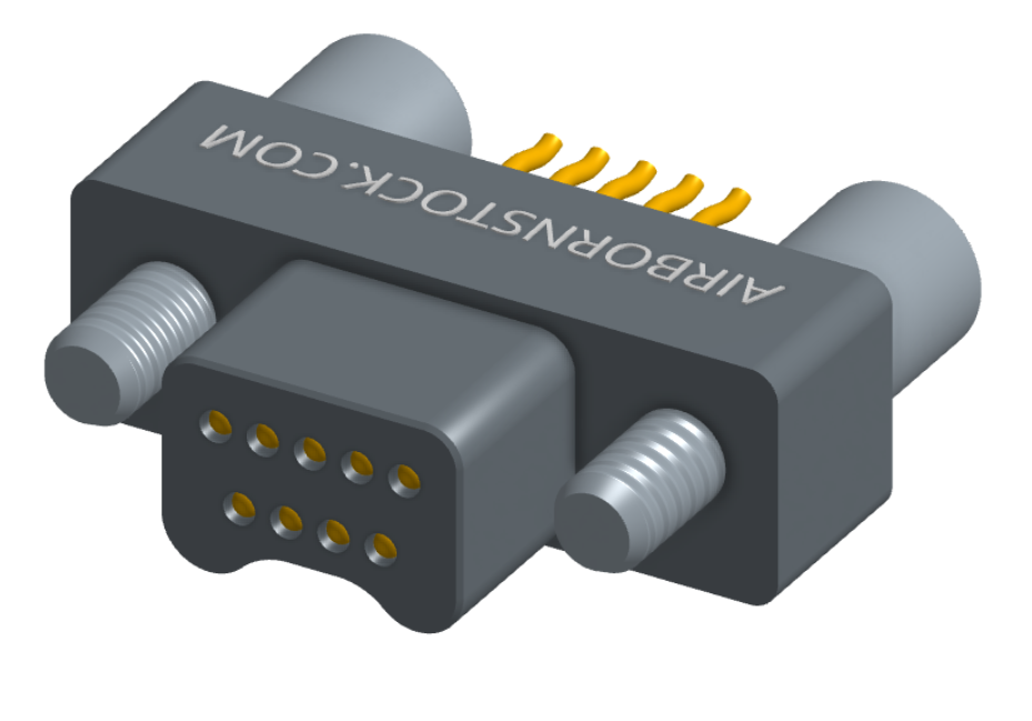 NM-214-009-128-JC00 - Nano-miniature D-shaped straddle mount flex circuit board mount connector, 2 rows with 9 contacts, and no hardware. (Plug)