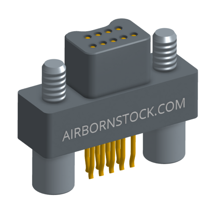 NM-214-009-128-JC00 - Nano-miniature D-shaped straddle mount flex circuit board mount connector, 2 rows with 9 contacts, and no hardware. (Plug)