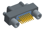 NM-215-015-125-JC00 - Nano-miniature D-shaped straddle mount flex circuit board mount connector, 2 rows with 15 contacts, and no hardware. (Plug)